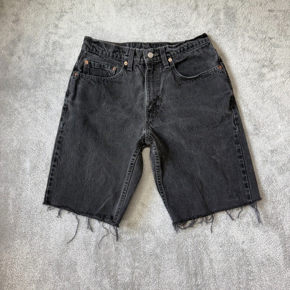 Vintage Levis 550 Shorts Mens 32 Black Cutoffs Relaxed Fit Mid Rise  90s Denim